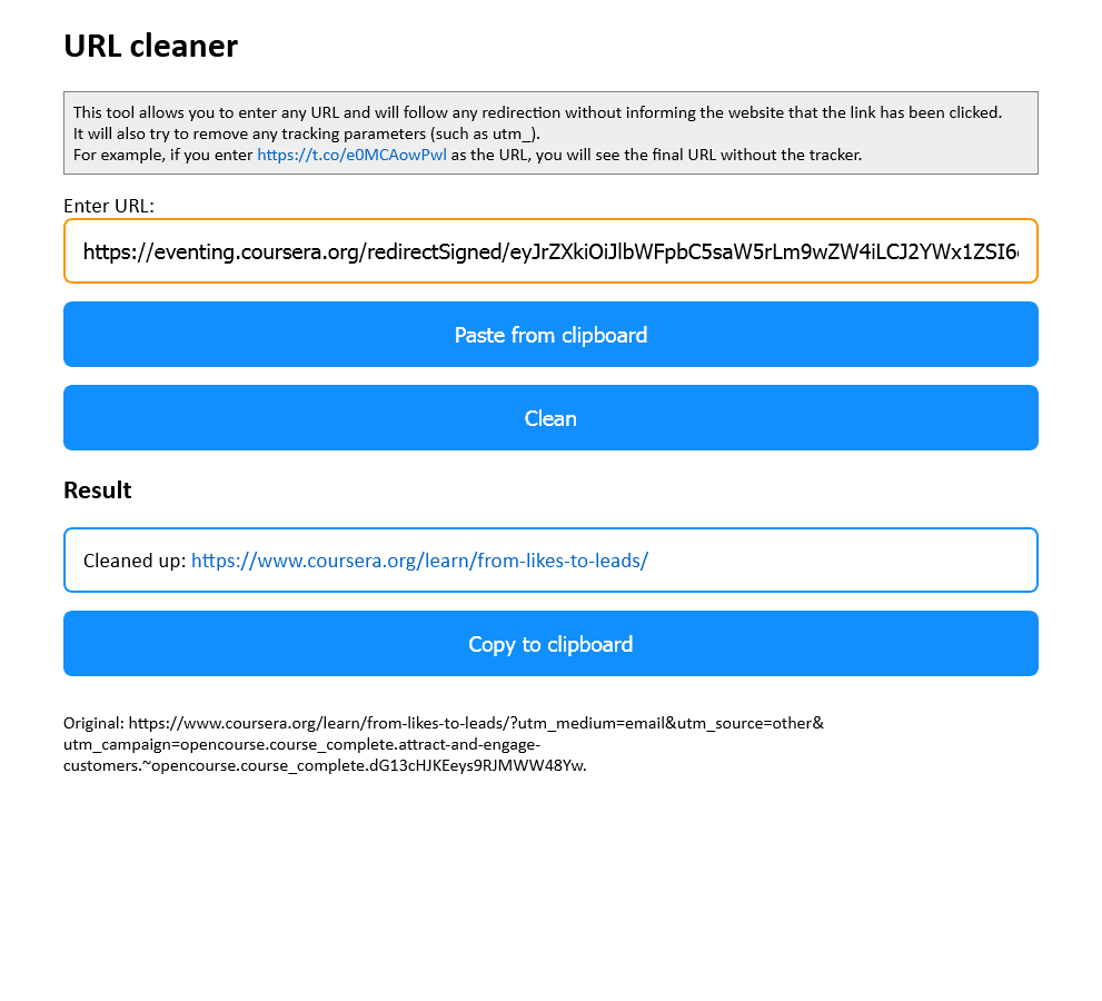 Preview of 2024 - Url Redirect Cleaner